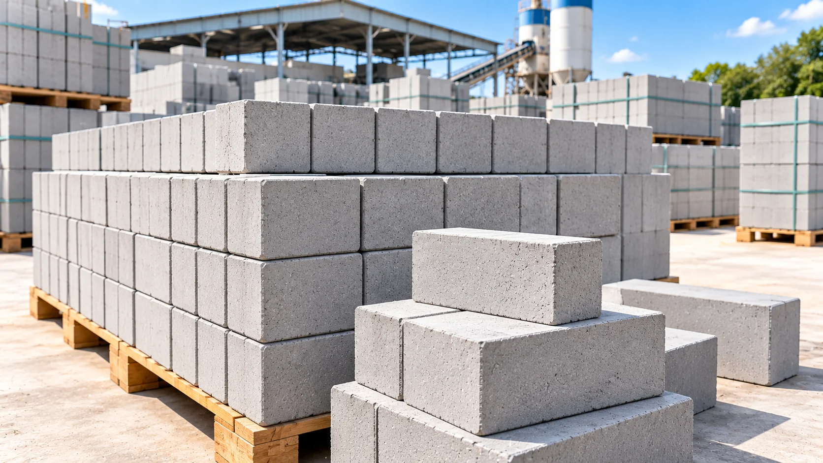 Precast fly ash bricks for construction
