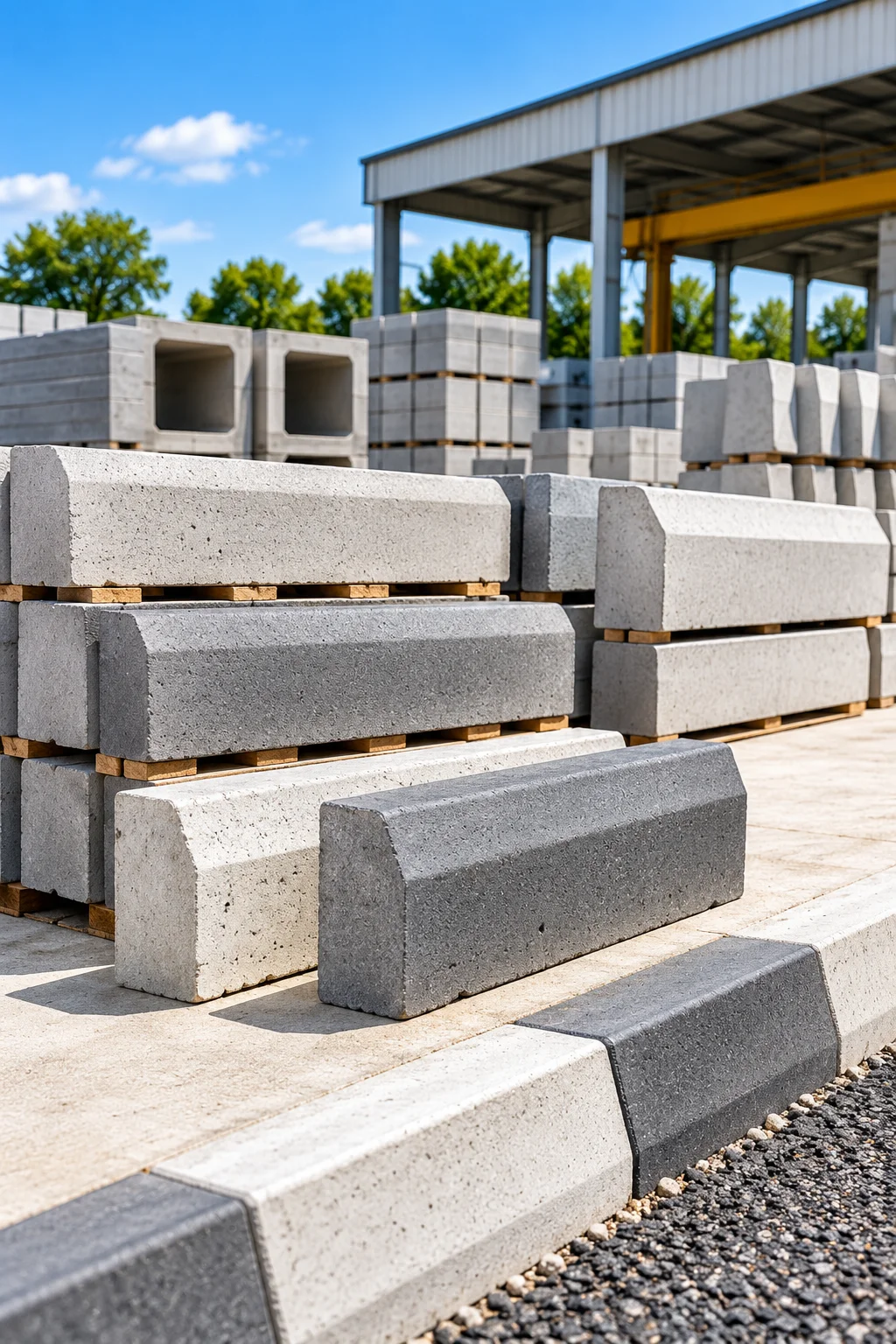Precast concrete kerb stones