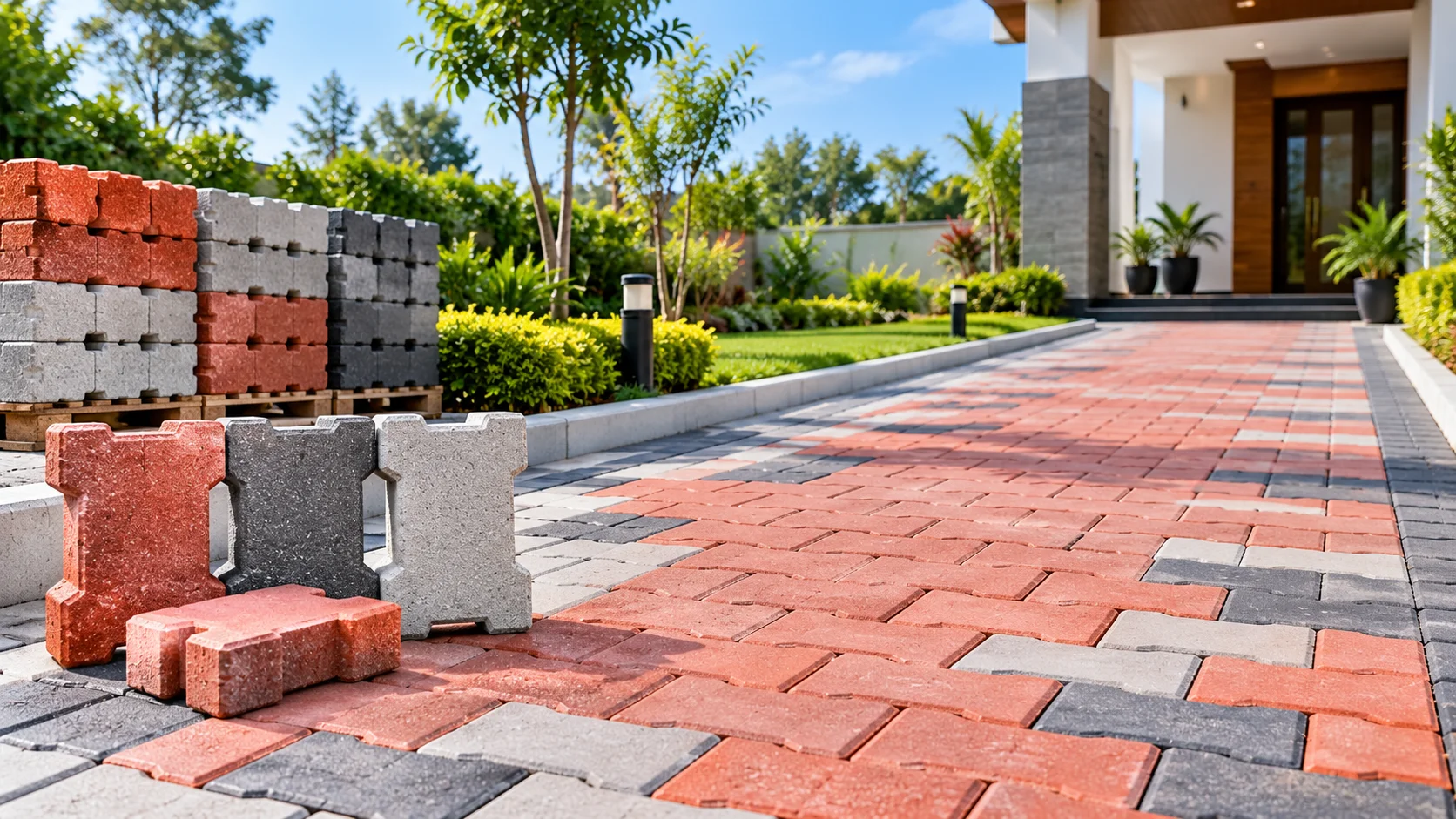 Concrete paving blocks