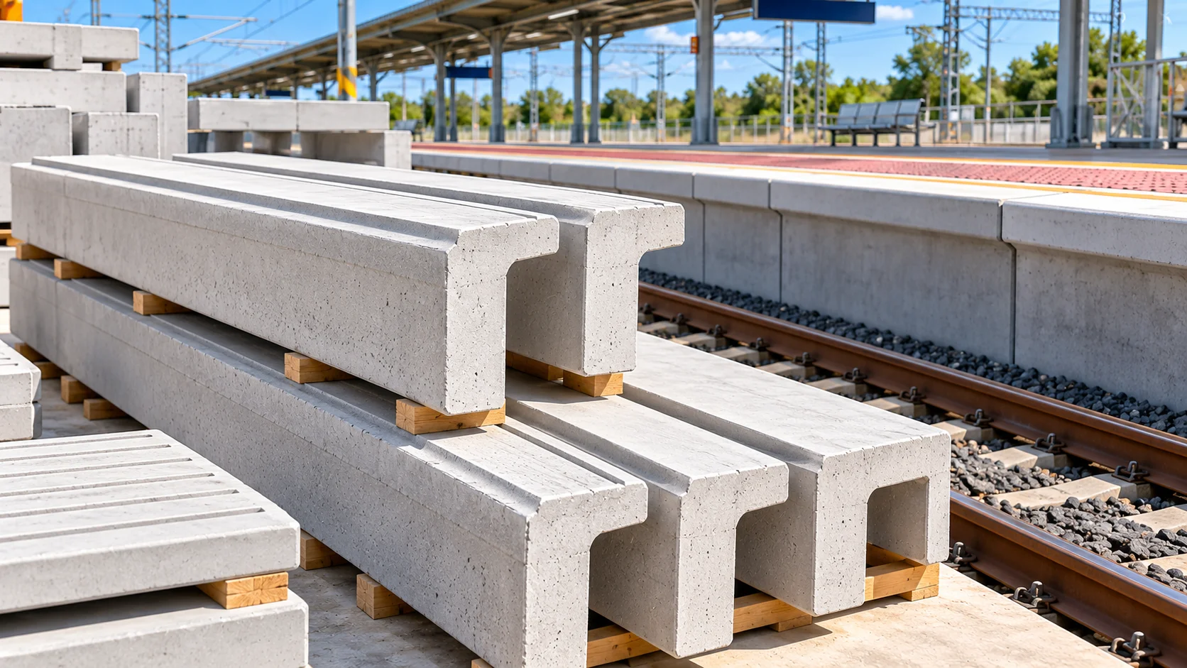 Precast railway coping product